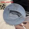 Denim Beret Hat Women Summer Breathable Cotton Casual Street Fashion For Daily Wear