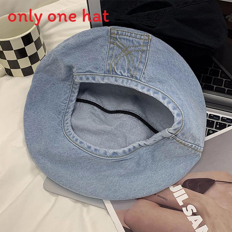 Denim Beret Hat Women Summer Breathable Cotton Casual Street Fashion For Daily Wear
