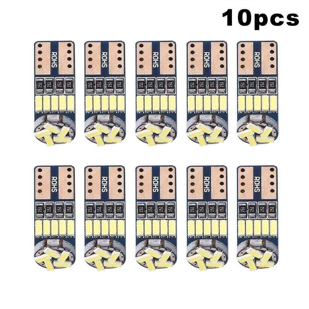 10PCS Led W5W T10 Car Signal Lamp 501 194 Bulbs 4014SMD Clearance Reading Interior Lights 6000K 12V Dome Lights 6