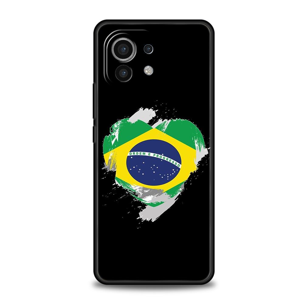 Brazil Brazilian flag Phone Case For Xiaomi Poco X4 X3 NFC F3 F4 M3 M4 Mi Note 12T 10 12 11 Ultra 11T Pro 10T Lite 9T 5G Cover