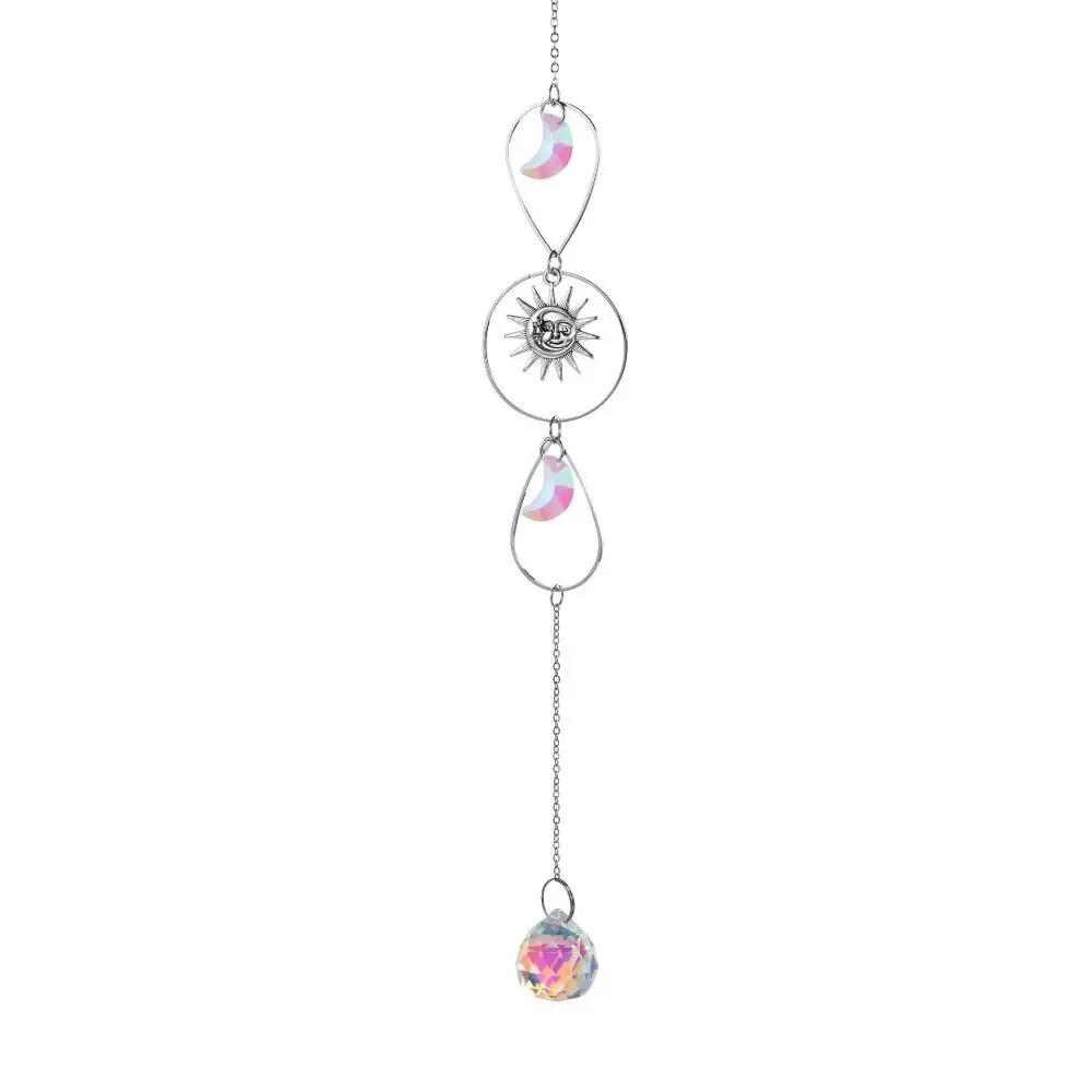 Rainbow Maker Sun Catcher Home Garden Decor Sun Moon Planet Prisms Hanging Decoration Light Catching Hanging Ornament Gift