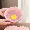Flower Shaped Ceramic Fruit Plate Dessert Plate Salad Bowl Decorative Plates Candy Dish Snack Bowl Dim Sum Dish Storage Tray
