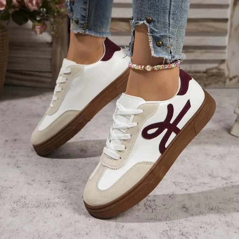 Fashion 2025 Women's Shoes Summer Thick Sole Brown Spring Autumn Breathable Platform Tennis Woman Trend Round Toe Female Casual Sneaker
