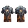 Men's Halloween Printed Short Sleeve T-Shirt for Casual Daily Wear