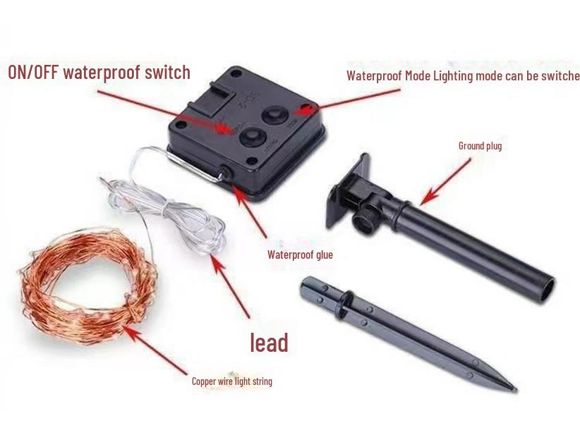 Waterproof Solar Copper Wire LED Light Strip for Outdoor Garden and Balcony Décor