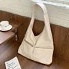 New Shoulder Bag, Soft Leather Minimalist Wind Tote Bag for College Students In Class, High-end Sense, Large-capacity Commuter Bag for Women