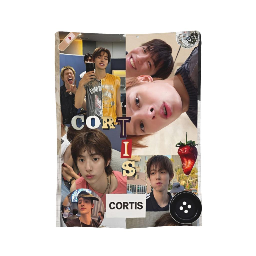 CORTIS Täcke K-popgrupp Fleecepläd Sovkläder Soffdekoration Ultralen Varm Sängkläder,