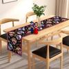 Horror Halloween Skull Table Runner Ethnic Mexico Flower Table Runner Day of The Dead Kitchen Dining Tablecloth Table