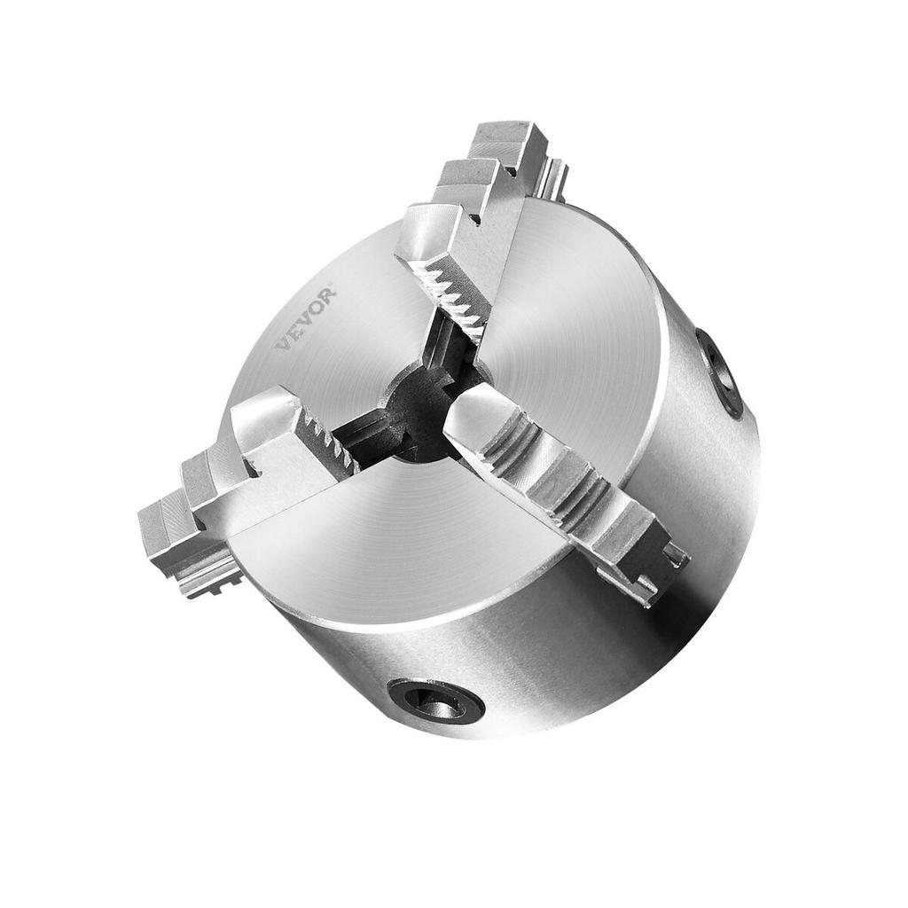 3-Jaw Lathe Chuck, 6'', Self-Centering Lathe Chuck, 0.14- 6.3 in/3.5-160 mm Clamping Range with T-key Fixing Screws Reversible Jaws, for Lathe 3D