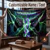 Game Controller Theme Throw Blanket Custom Name Text Personalized Blanket Soft Cozy Blanket for Home Sofa Bed