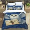 Cute Cartoon Owl Bedding Set (Duvet Cover & Pillowcases) — Perfect for Boys' and Girls' BedroomsCustomizable
