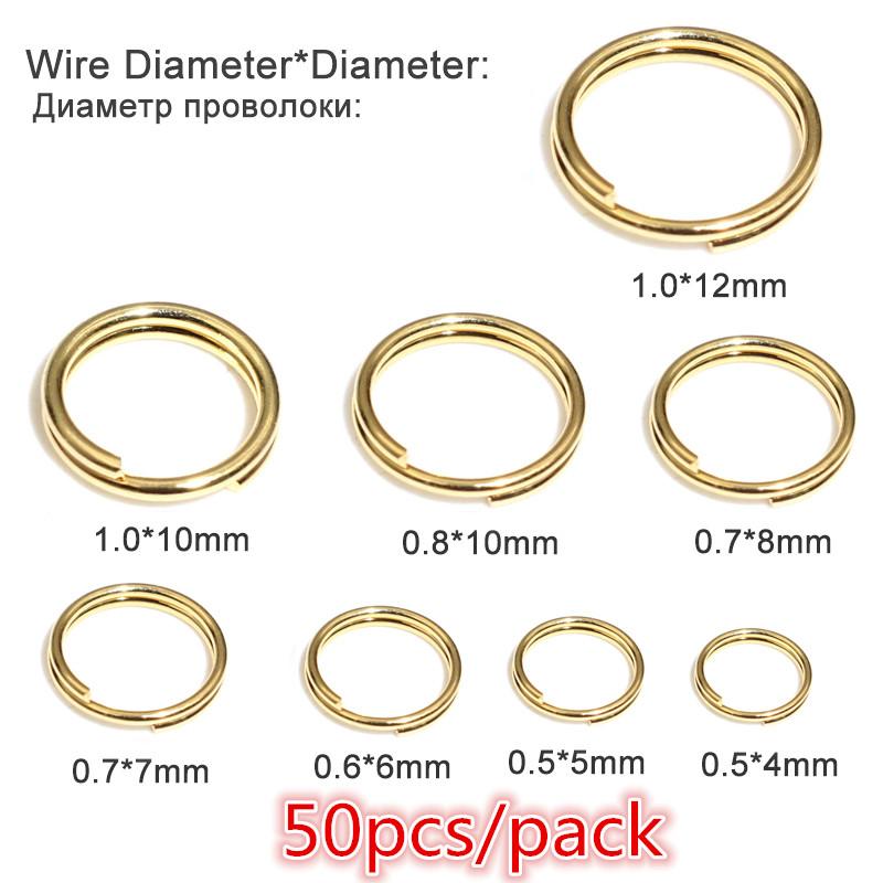 50/100ks/šarže 4-12mm Nerezové Otevřené Dvojité Kroužky pro Klíče Dvojité Dělené Kroužky Konektory DIY Řemeslo Výroba Šperků