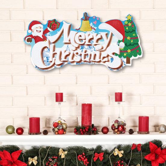 

1 комплект 5D наклейки с алмазной картиной рождественские буквы яркий цвет руки улучшение навыков