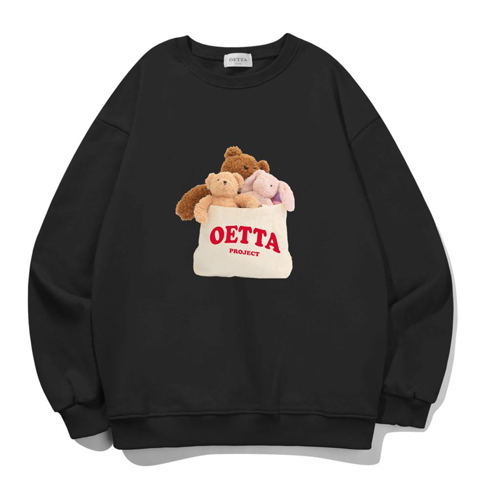 Свитшот оверсайз Yda Friends Медвежонок_Ot3D031Bk Black/M