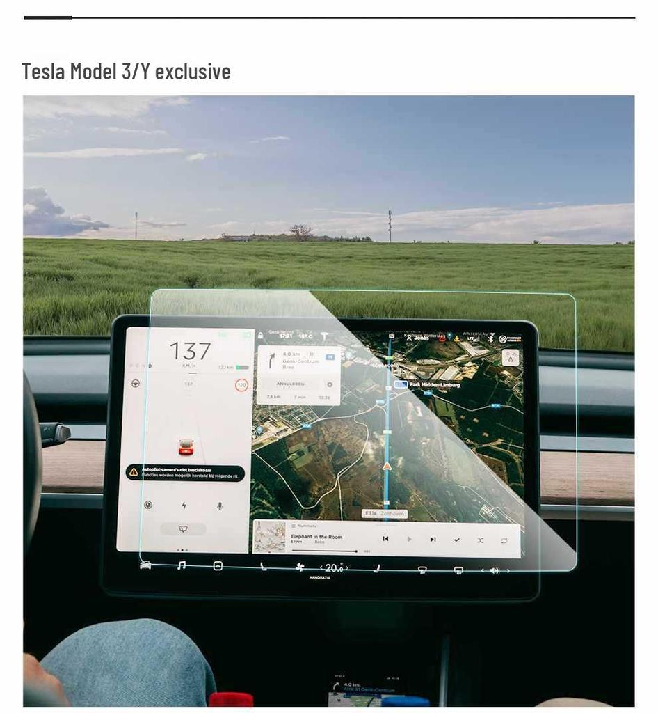 Tesla Model Y & 3 Displayschutz - Gehärtetes Glas, HD-Displayfolie, Schutz für die Mittelkonsole.