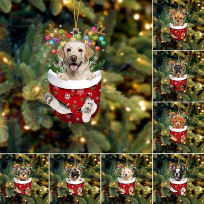 Christmas Tree Dog Pendant, Dog Decoration, Acrylic Pendant Decoration, Christmas Tree Decoration