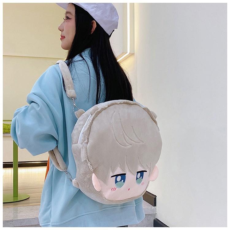 Love And Deepspace Xavier Rafayel Zayne Plush Backpack Cartoon Design Zipper