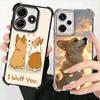 Corgi Hund Süß Vergoldet Handyhülle Für Xiaomi Redmi Note 14 15 Pro Plus 13 12 11 11S 11T 10 9S 9 5G Sturzfest Airbag Abdeckung