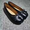 Split-toed shoes women's evening breeze gentle soft leather pig's trotters shoes shallow mouth flat shoes bow single shoes small leather shoes