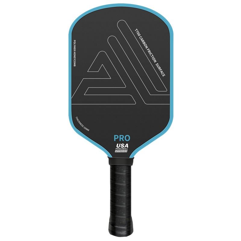 Carbon Fiber Pickleball Paddle T700 Textured 16mm Long Handle Set