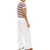 Tommy Hilfiger Striped Logo Short Sleeve Polo Shirt Women tops WW0WW4924703L