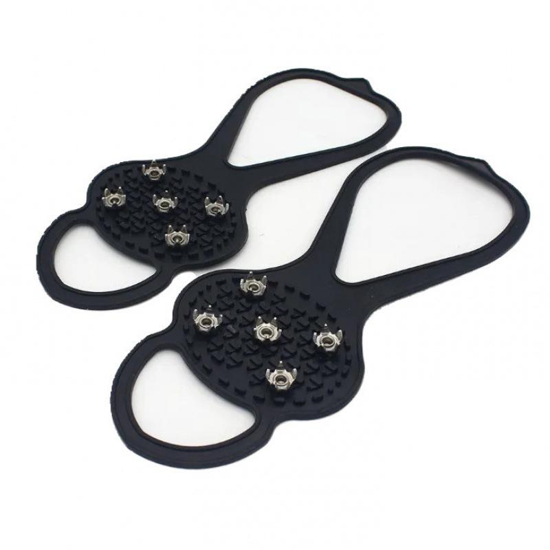 Non-Slip Ice Crampons for Winter Outdoor Activities: Ideal for Mountaineering, Climbing, Ice Fishing, and Snow Boot Soles Spikes