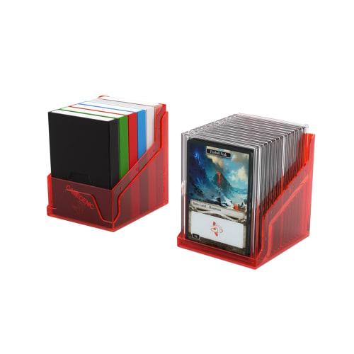 Gamegenic Bastion 100+ XL Deck Box - Compact, Secure, and Perfectly Organized for Your Trading Cards! Safely Protects 100+ Double-Sleeved Cards, Red C