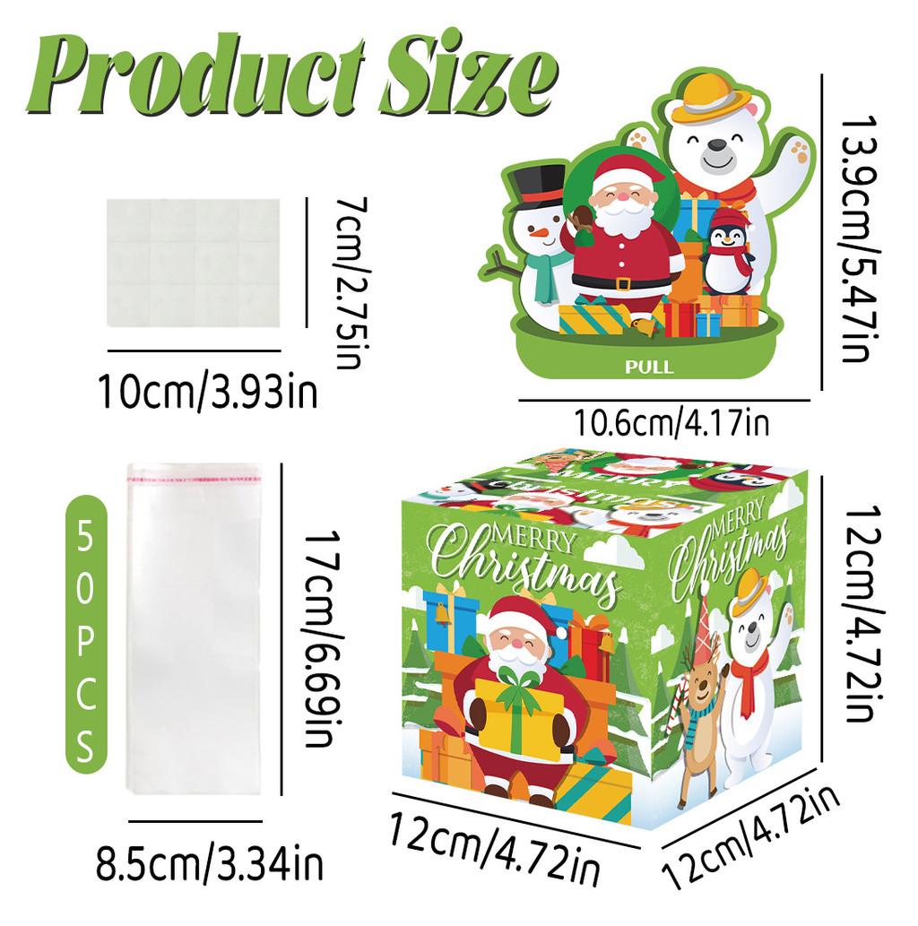 

Snowman Penguin Christmas Pattern Paper Table Decor Gift Box Celebrations For