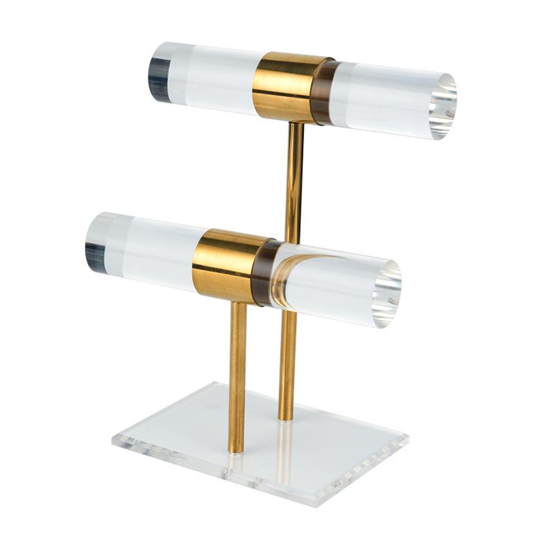 High-End Transparent Jewelry Display Stand for Bracelets, Necklaces, Bangles, and Watches.