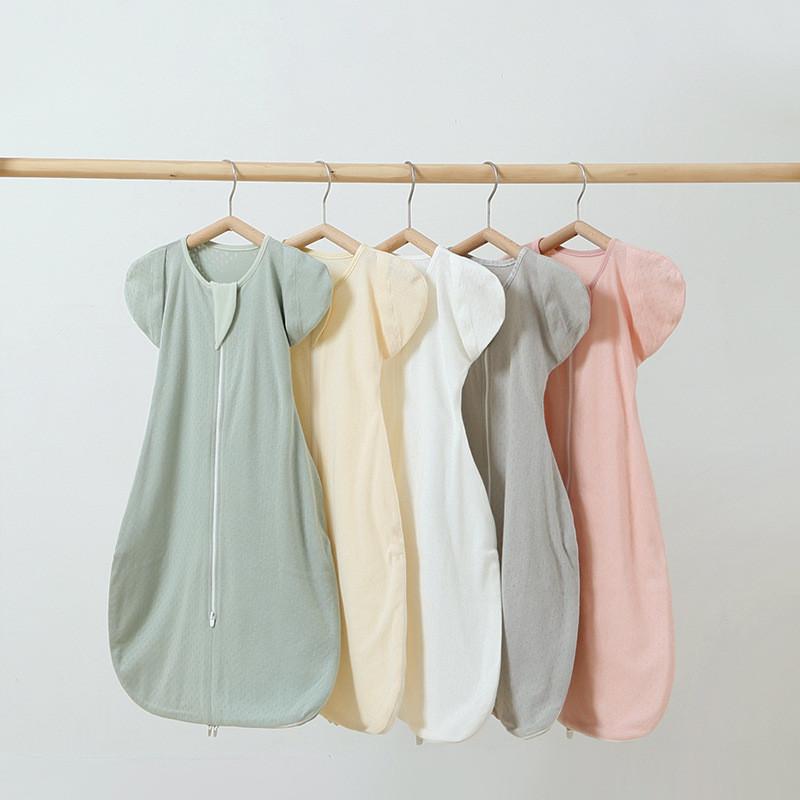 Baby Cotton Mesh Sleeping Bag With Antijump Design For Newborns And Infants