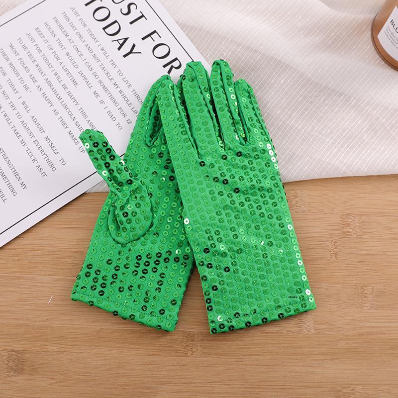 Glitter Sequin Performance Gloves for Men and Women - Adult Dance Stage Gloves