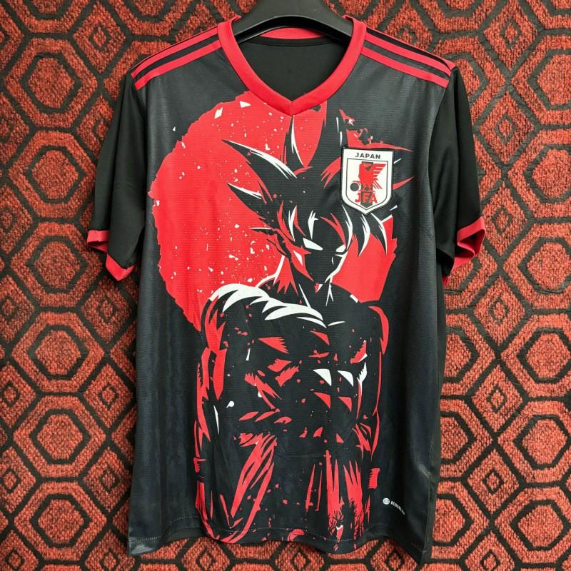 Kurzärmeliges Fußballtrikot inspiriert von der japanischen Nationalmannschaft Anime-Kollaboration Dragon Ball One Piece Naruto