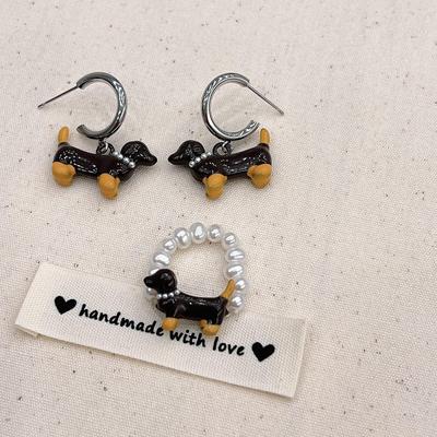 Niche Dachshund Earrings: Cute, Elegant, Fashionable All-Match Design for Women