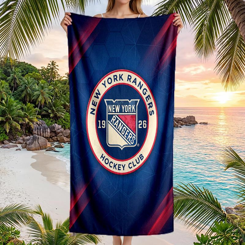 New York Rangers Fashion Beach Towel Portable Soft Quick Dry Towel For Swimming Camping Holiday Use