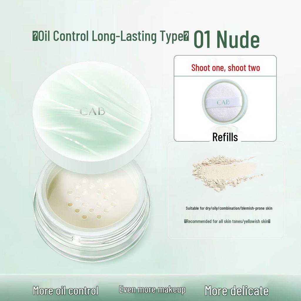 Oil Control Waterproof Setting Powder: Long-lasting, Sweatproof, No Smudge or Caking, Authentic for Students & Professionals.