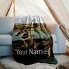 Custom Name Wallace & Gromit Theme Printed Blanket - Perfect for Couch, Bed, Travel & Outdoor Use | Machine Washable, Cozy & Durable.