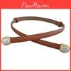Leather Womens Belt With Pearl Metal Buckle For Casual And Office Wear