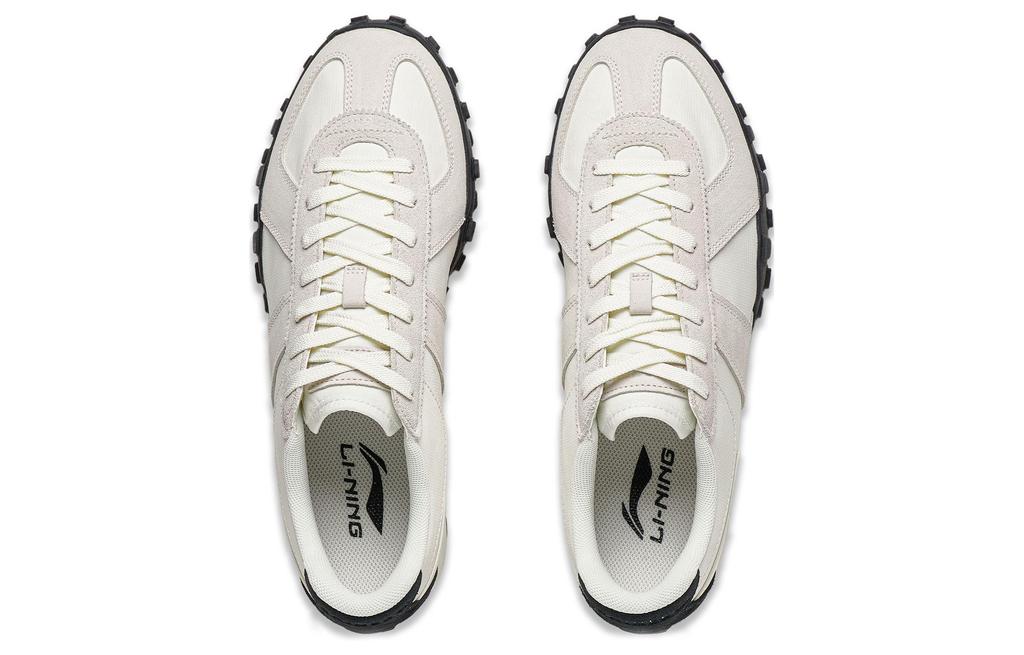 Li Ning Cloud Sichuan Collection VTNG Slip Resistant Abrasion Resistant Low top German Army Trainers Men's Beige Black AGCT159-5