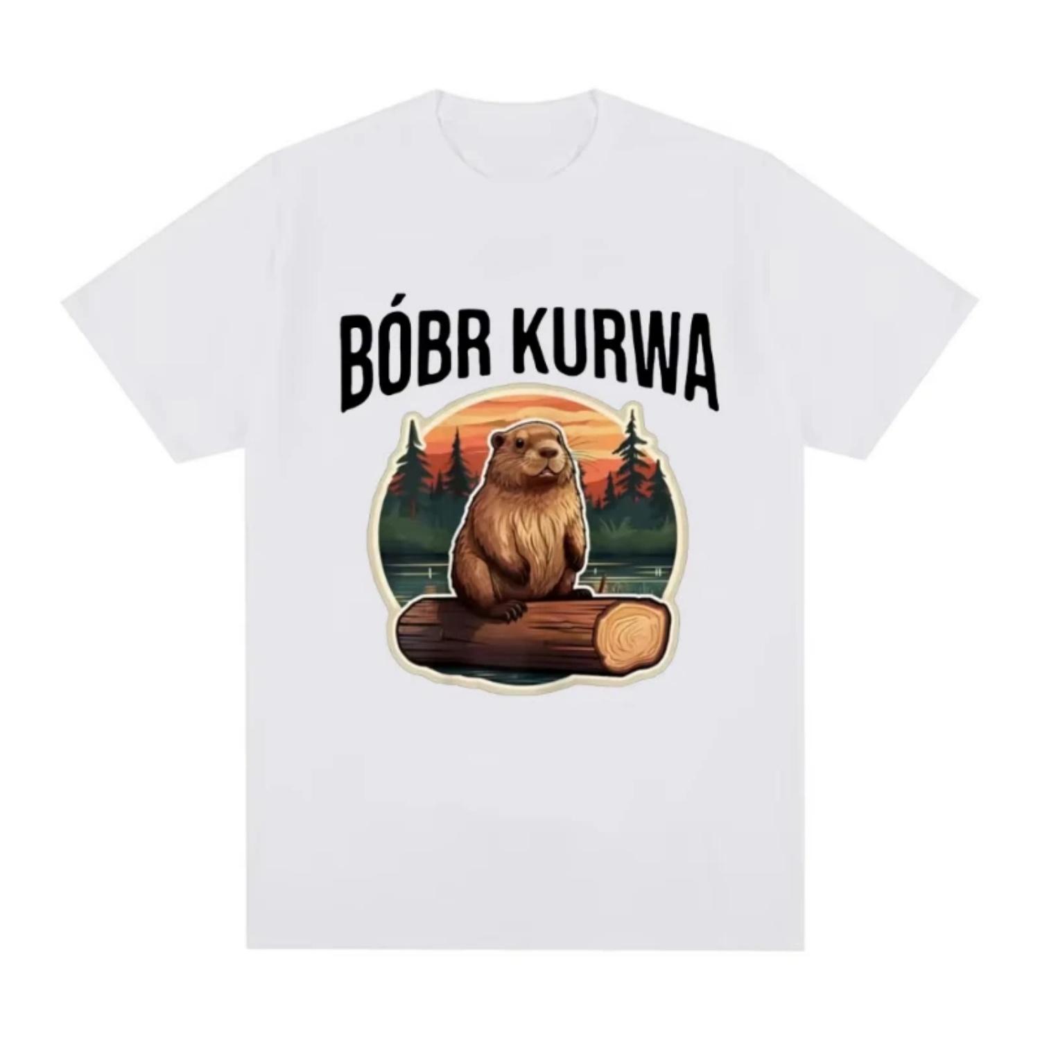 

Bober Kurwa Bobr T-shirt Funny Meme Graphic Men s Women Fashion Hip Hop Short Sleeve Loose T-shirts Cotton Comfort T Shirt XXXXXL чорний