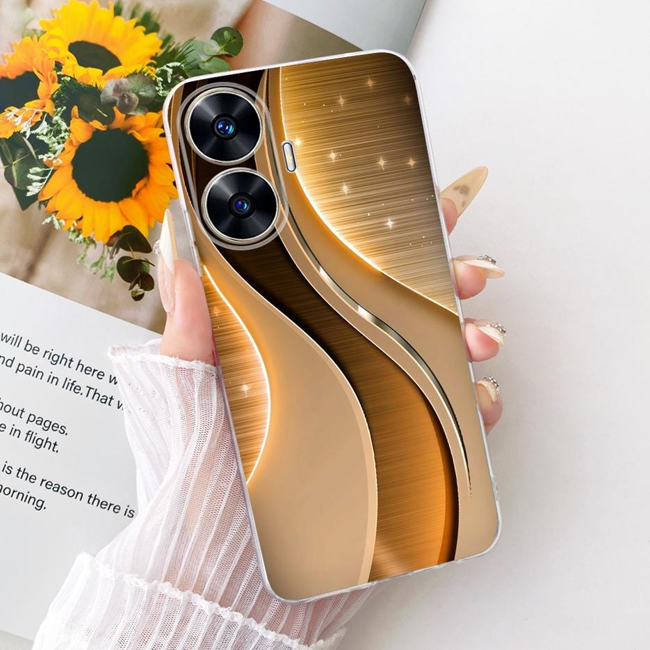 For Realme C55 Case RMX3710 New Luxury Painted Cover Clear Silicone Case For Realme Narzo N55 C 55 RealmeC55 NarzoN55 Soft Shell
