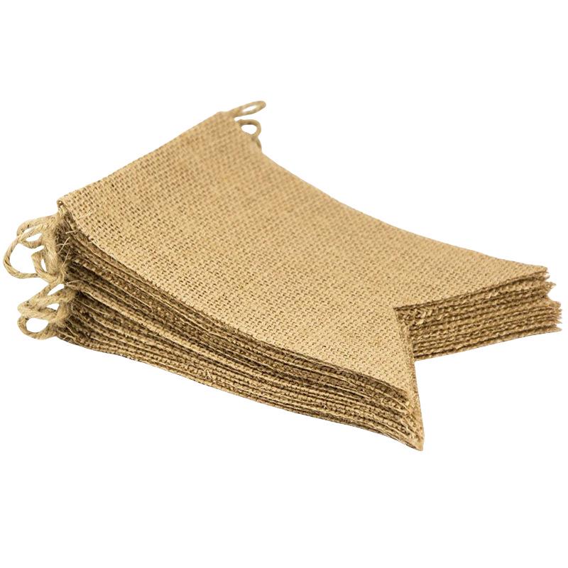 6-Color Triangle Pennant Banner: Imitation Linen for Graduation and Weddings