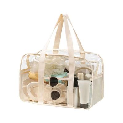 Waterproof Transparent Makeup Bag PVC Beach Handbag Simple Swimming Storage Bag  Swimming