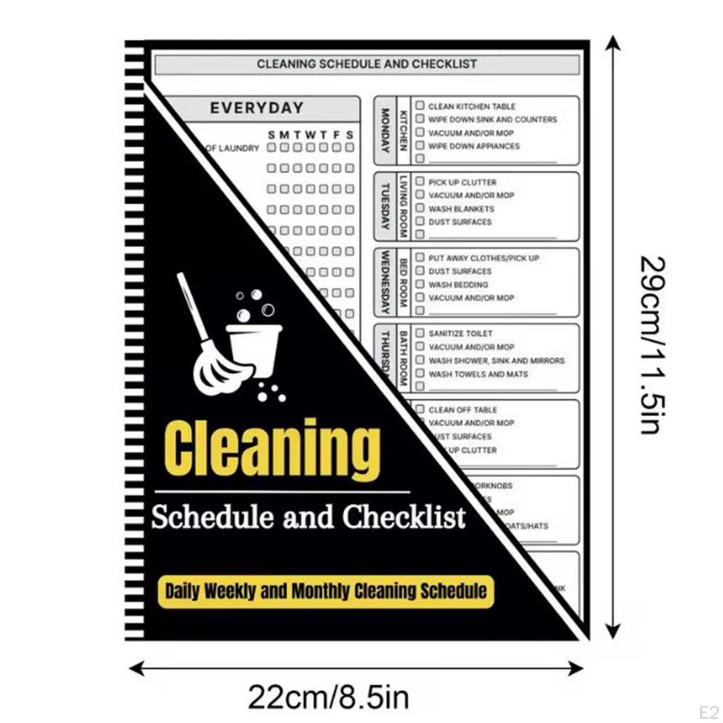 Cleaning Notebook Log Book Portable Lightweight Multi-purpose Practical for Busy Women