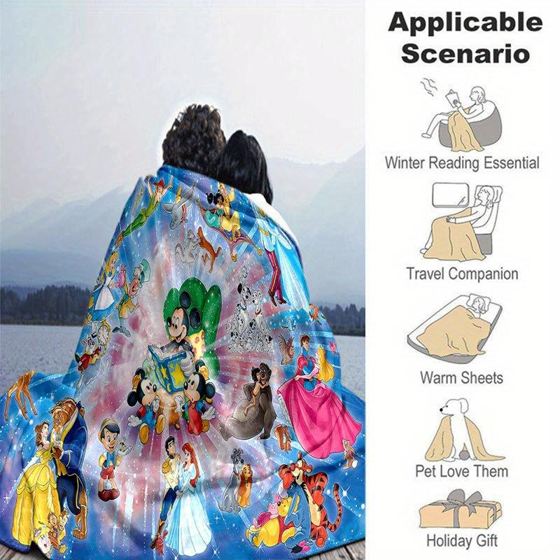 Mickey and Minnie Cartoon Blanket: Adorable, Warm, and Perfect for Home Decoration Living Room, Travel, and All Seasons