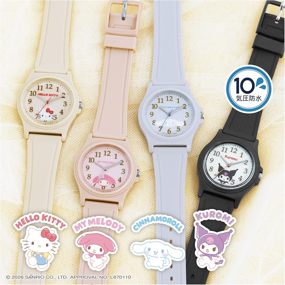 Sanrio Characters Casual Watch 10 ATM Water Resistant Dusty Color CR2D0010 Women's Plastic Case