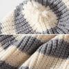 Für gestreifte Kappe Koreanische Beanie Damen Winter Ohrenschutz Skullies Mütze Mode Warm Verdickt Wolle Gestrickte Mützen