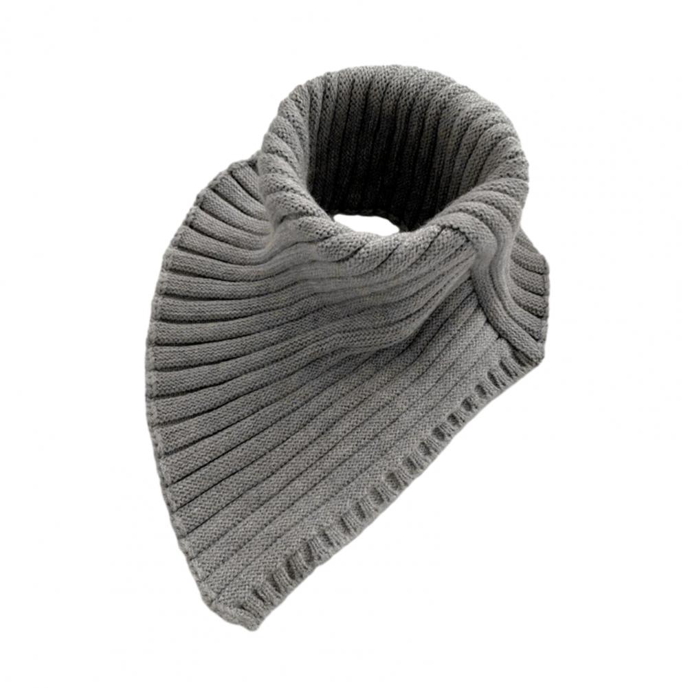 Women Autumn Winter Knitted Fake Collar Scarf Solid Color Ribbed Warm Turtleneck Neck Warmer Detachable Windproof False Collar