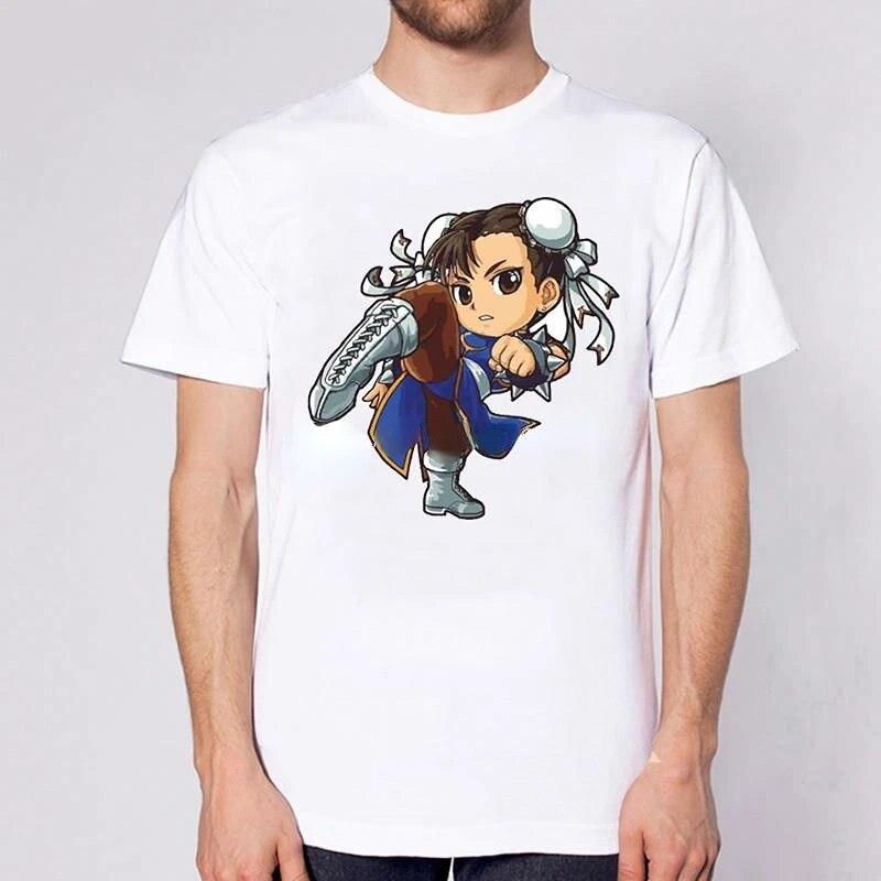 Street Fighter Chun Li Print T-Shirt Fashion Street Style Unisex Women Funny Tshirt Short Sleeve Summer Tops Harajuku Streetwear