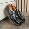 Fashion European Retro Tassel Shoes Men Casual Comfortable Fashionable Small Leather Shoes Men Business Brand Lefu Shoes Size 38-47