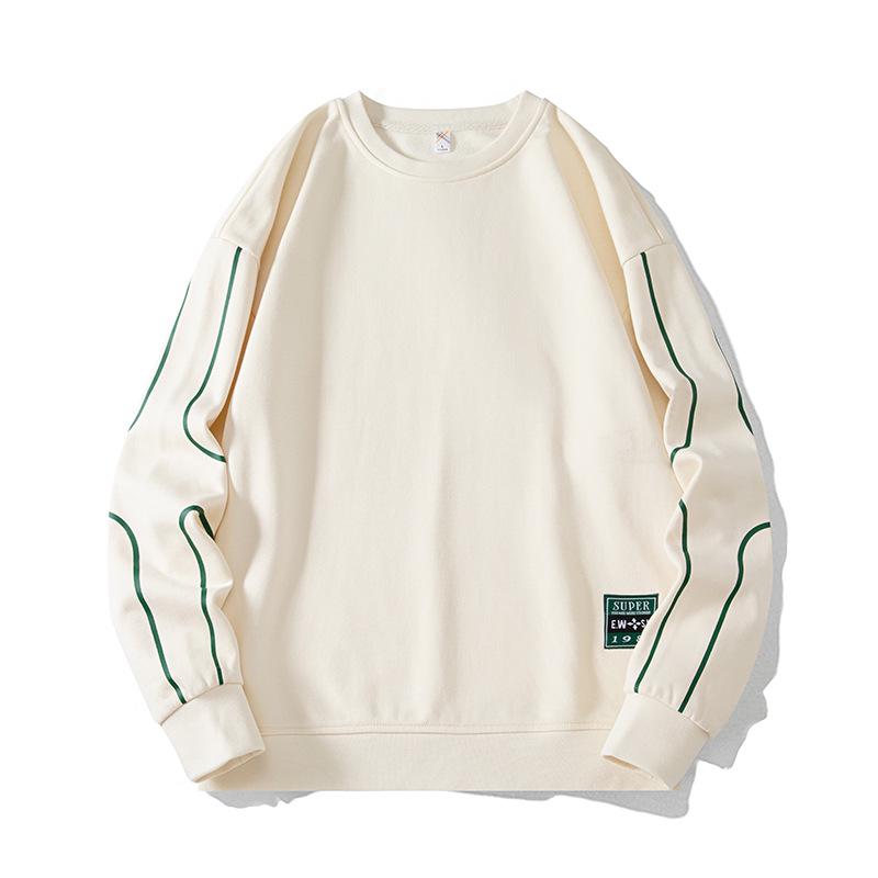 

Trending Plus Size Fleece-Lined Hoodie: Autumn Winter Printed Long Sleeve Pullover with Fat-Burning Effect 3XL (180-200 lbs) бежевий